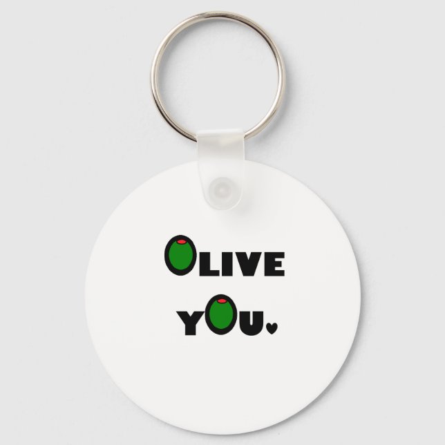 Olive you keychain (Front)