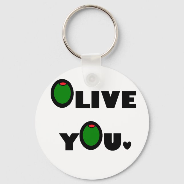 Olive you keychain (Front)