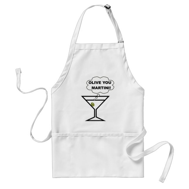 Olive You Martini Standard Apron (Front)