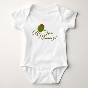 "Olive You Mommy" Cute Baby bodysuit