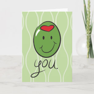 Olive You Pillow Holiday Card