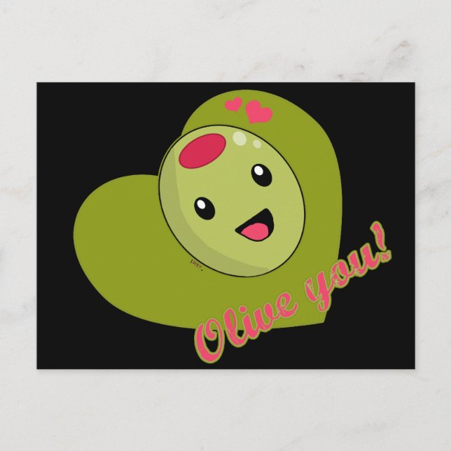 Olive you Postcard (Front)