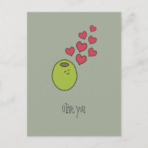 "Olive You!" Postcard