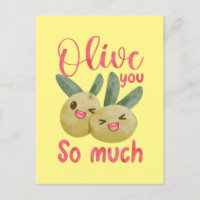 Olive You So Much Funny Food Pun