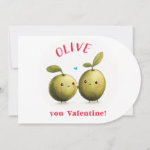 Olive You Valentine Card