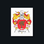Oliveira Family Crest Canvas Print<br><div class="desc">Oliveira Coat of Arms</div>