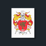 Oliveira Family Crest Canvas Print<br><div class="desc">Oliveira Coat of Arms</div>