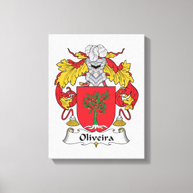 Oliveira Family Crest Canvas Print (Front)