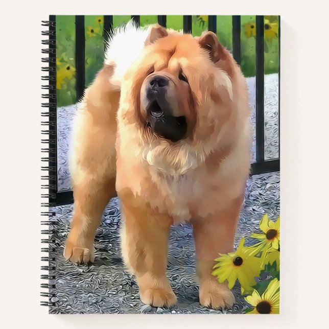 OLIVER Chow Chow Chow carnet en spirale 8 1/2x11 (Devant)