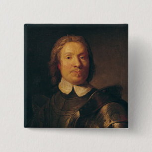 Oliver Cromwell 2 Inch Square Button