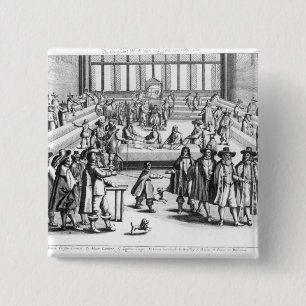 Oliver Cromwell Dissolving The Parliament 2 Inch Square Button