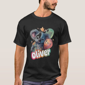 Oliver - Cute Boy Name With Cute Koala T-Shirt