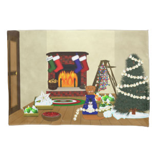 Oliver Decorates for Christmas Pillowcase