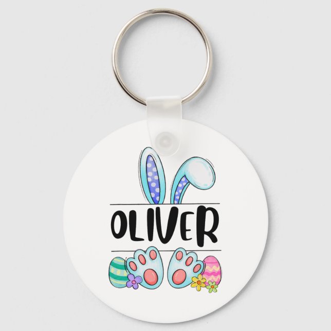Oliver Easter Bunny  Keychain (Front)