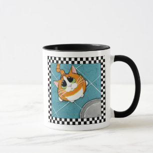 Oliver Hungry Ginger Tabby Cat Cat Art Mug