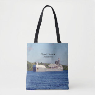 Oliver L. Moore & Menominee all over tote bag