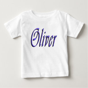 Oliver, Name, Logo, Baby's White T-shirt