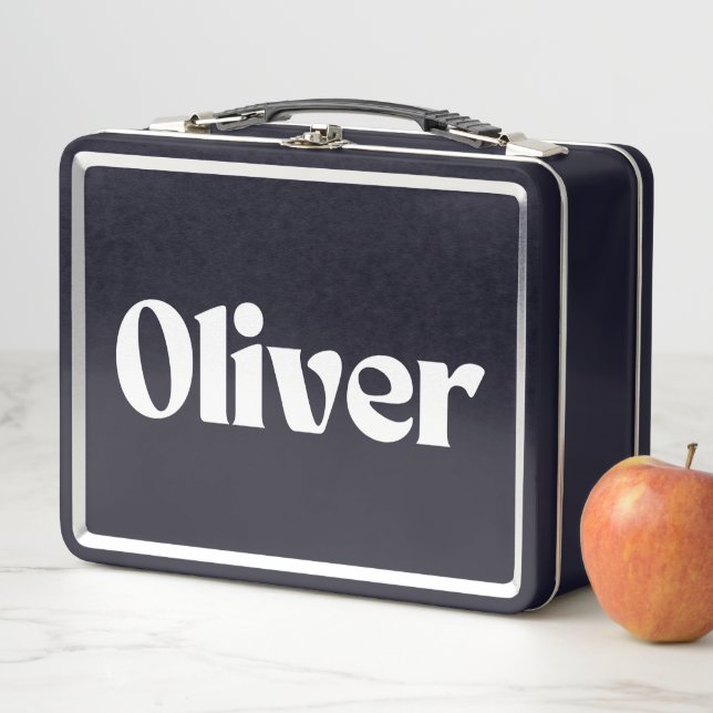 Oliver Name Personalized Metal Lunch Box (In Situ)