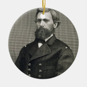 Oliver Otis Howard (1830-1909), engraved by Robert Ceramic Ornament