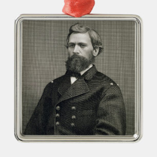 Oliver Otis Howard (1830-1909), engraved by Robert Metal Ornament