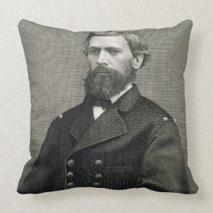 Oliver Otis Howard (1830-1909), engraved by Robert Throw Pillow