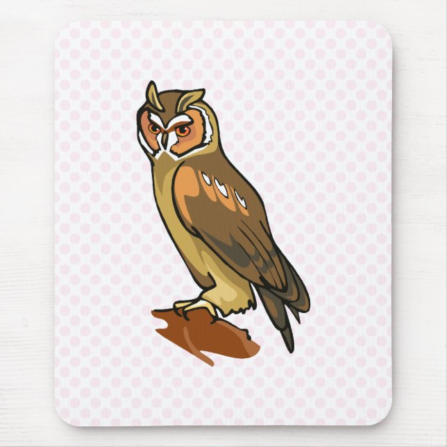 Oliver Owl Mouse Pad (Front)