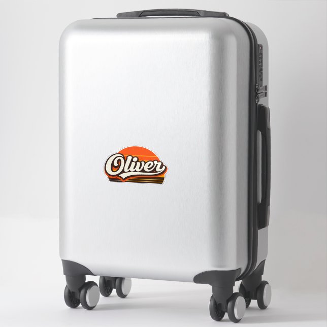 Oliver Retro Sunset Personalized Name Design (Suitcase)
