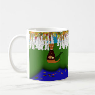 Oliver The Otter at River Wolf Lake in Autumn Coffee Mug