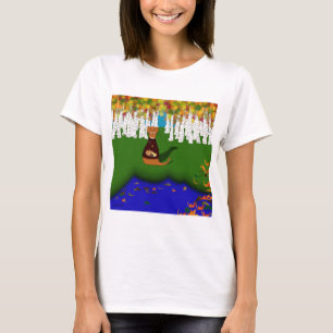 Oliver The Otter at River Wolf Lake in Autumn T-Shirt