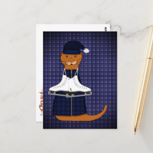 Oliver The Otter Skates Postcard