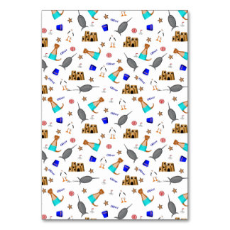 Oliver The Otter Summer Beach Vacation Pattern Table Number