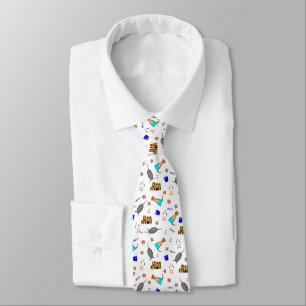 Oliver The Otter Summer Beach Vacation Pattern Tie