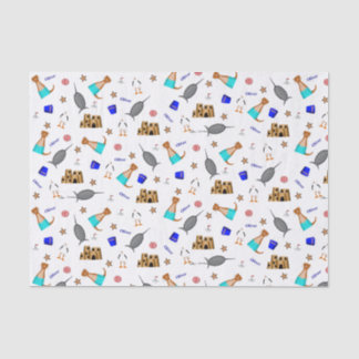 Oliver The Otter Summer Beach Vacation Pattern Tissue Paper
