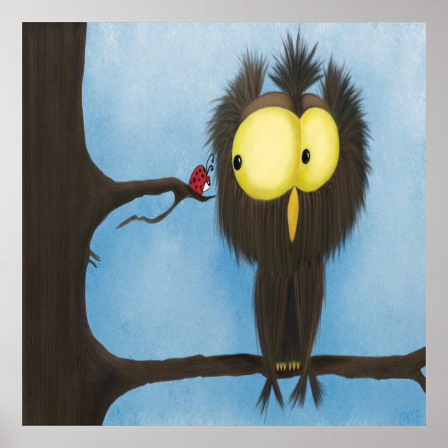 Oliver the Owl and his Visitor Poster (Front)