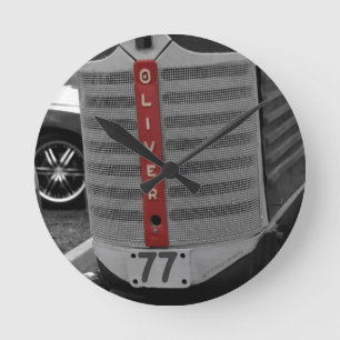 Oliver Tractor Round Clock