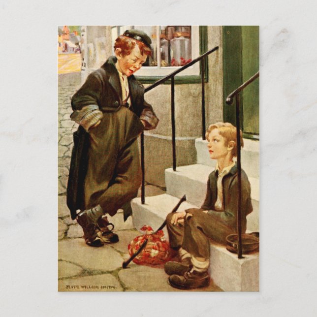 Oliver Twist and the Artful Dodger Postcard (Front)
