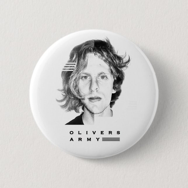 Olivers Army Face Decal Badge 2 Inch Round Button (Front)
