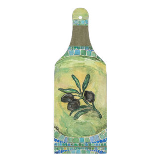"Olives" - Decorative Glass Chopping Board Paddle