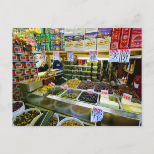 Olives et fromage sur la carte postale Arthur Aven