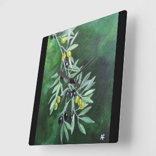 Olives in the November Dusk Painting by Alfred Fox Square Wall Clock