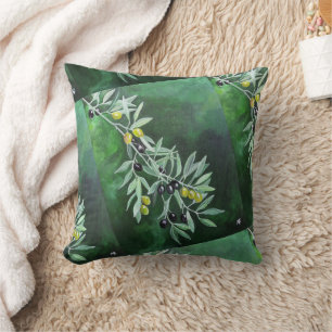 Olives in the November Dusk Painting by Alfred Fox Throw Pillow