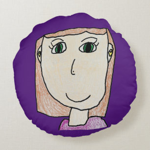 Olive's Personalized Kids Round Pillow