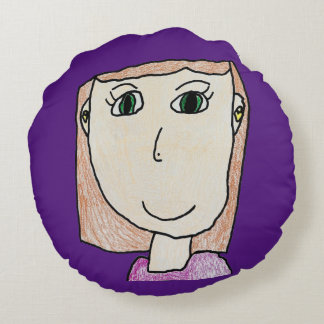 Olive's Personalized Kids Round Pillow