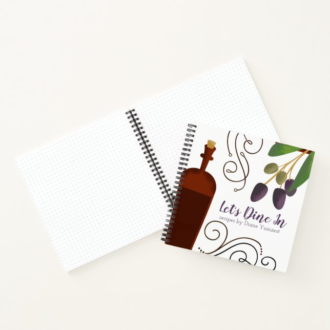 olives vinegar personal cookbook recipe notebook (Inside)