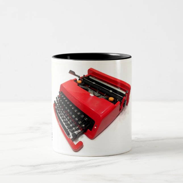 Olivetti Valentine typewriter Two-Tone Coffee Mug (Center)