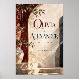 Olivia & Alexander Personalized Wedding Names and Poster
