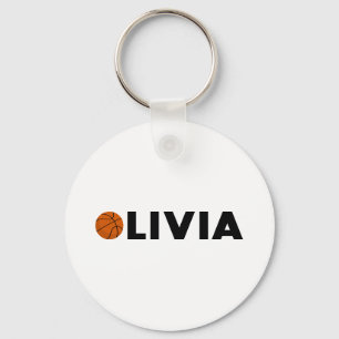 Olivia Basketball Keychain