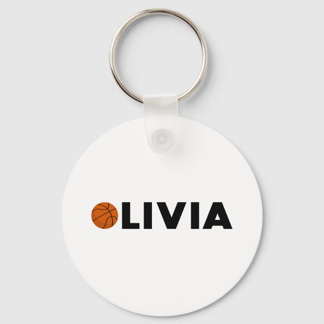 Olivia Basketball Keychain (Front)