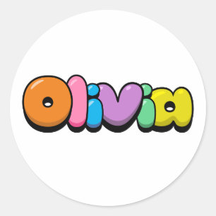 Olivia Classic Round Sticker