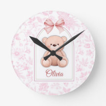 Olivia | Custom Pink Teddy Bear Nursery Design 